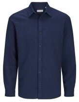 Chemise Manches Longues Bleu Marine Jack&Jones du 3XL au 8XL