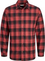 Chemise Manches Longues Rouge Jack&Jones du 3XL au 8XL