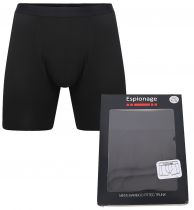 Pack de Deux Boxers en Fibre de Bambou Noir Espionage du 2XL au 8XL