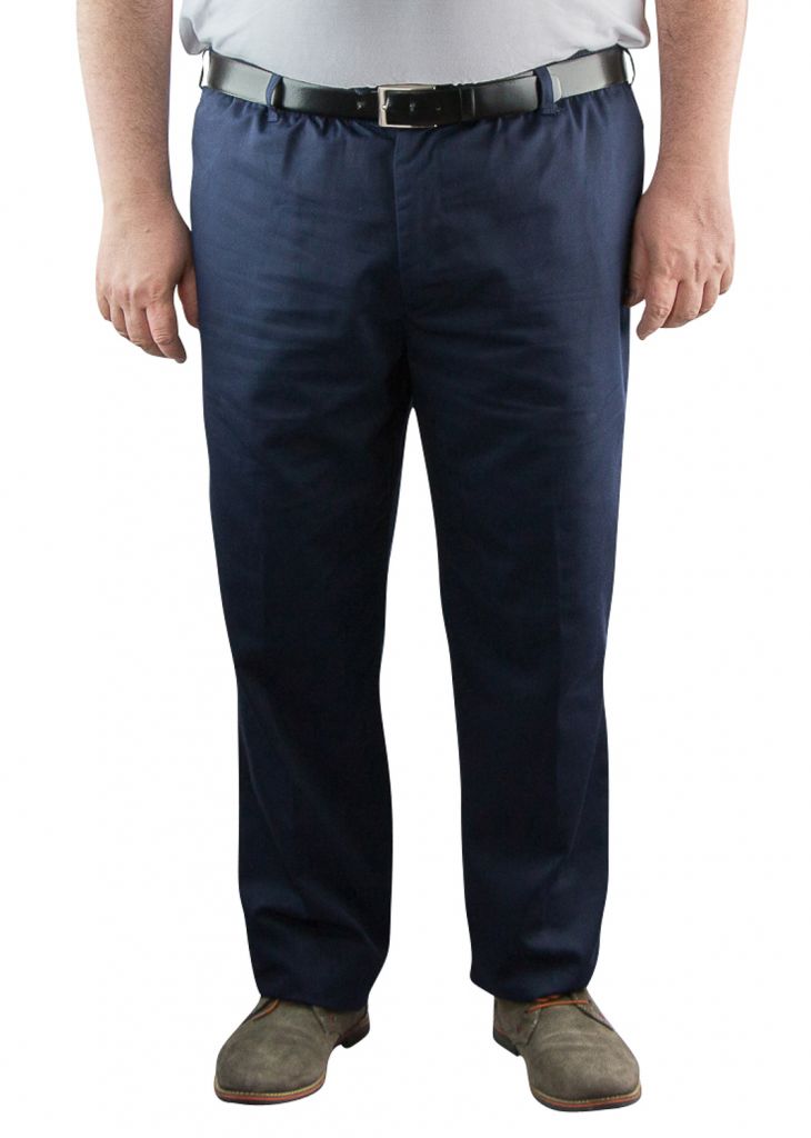 Pantalon Taille Élastiquée Basilio Bleu Marine de DUKE