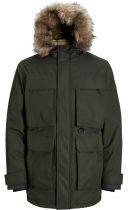 Parka à Capuche Kaki Jack&Jones du 3XL au 8XL