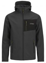 Parka Softshell à Capuche Anthracite Jack&Jones du 3XL au 8XL