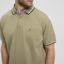 Polo Stretch Manches Courtes Beige All Size du 3XL au 8XL