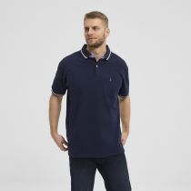 Polo Stretch Manches Courtes Bleu Marine All Size du 3XL au 8XL