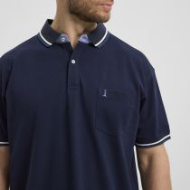 Polo Stretch Manches Courtes Bleu Marine All Size du 3XL au 8XL