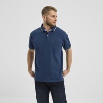 Polo Stretch Manches Courtes Indigo All Size du 3XL au 8XL