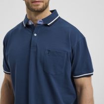 Polo Stretch Manches Courtes Indigo All Size du 3XL au 8XL