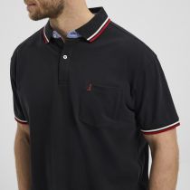 Polo Stretch Manches Courtes Noir All Size du 3XL au 8XL