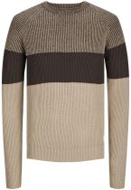 Pull Col Rond Beige Jack&Jones du 3XL au 8XL