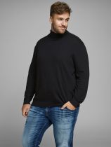 Pull Col Roulé Noir Jack&Jones du 4XL au 8XL