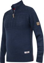 Pull Col Zip Bleu Marine Duke Du 2XL au 5XL