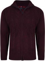 Pull Zip Bordeaux Kam du 2XL au 8XL