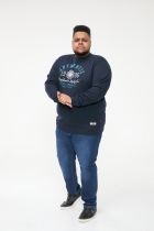 Sweat Col Rond Bleu Marine Duke Du 3XL au 6XL