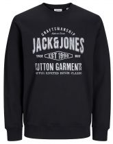 Sweat Col Rond Noir Jack&Jones du 4XL au 7XL