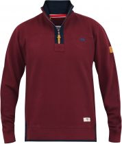 Sweat Col Zip Bordeaux Duke Du 3XL au 8XL