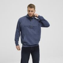 Sweat Col Zip Indigo All Size du 3XL au 8XL