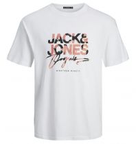 Tshirt Manches Courtes Blanc Jack&Jones du 3XL au 8XL