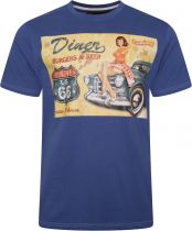  Tshirt Manches Courtes Bleu Kam du 2XL au 8XL