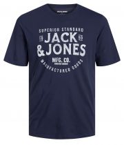 Tshirt Manches Courtes Bleu Marine Jack&Jones du 3XL au 8XL