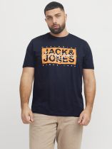 Tshirt Manches Courtes Bleu Marine Jack&Jones du 3XL au 8XL