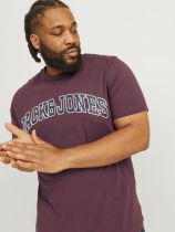 Tshirt Manches Courtes Bordeaux Jack&Jones du 3XL au 8XL