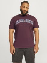 Tshirt Manches Courtes Bordeaux Jack&Jones du 3XL au 8XL