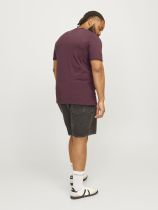 Tshirt Manches Courtes Bordeaux Jack&Jones du 3XL au 8XL