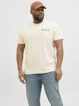 Tshirt Manches Courtes Crème Jack&Jones du 3XL au 8XL