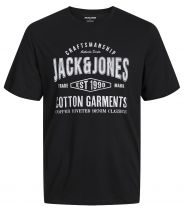 Tshirt Manches Courtes Noir Jack&Jones du 3XL au 8XL